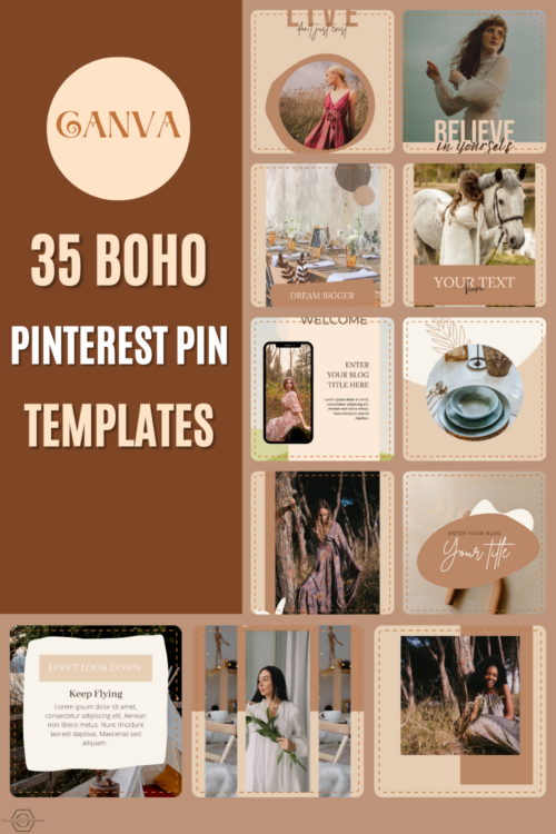 Pinterest Pin Boho Templates